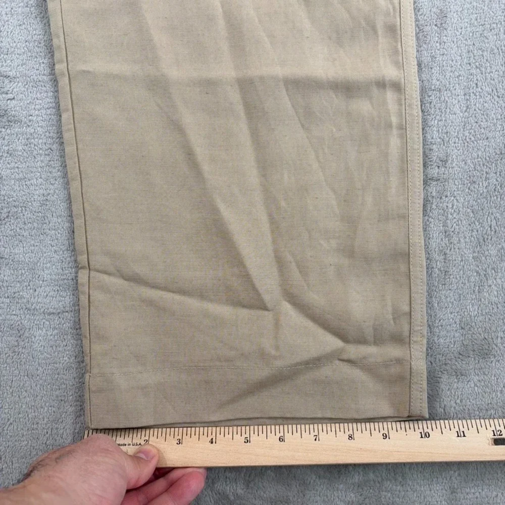 BANANA REPUBLIC Arcata Tencel-Linen Easy Wide Leg Pants in Beige Women Medium